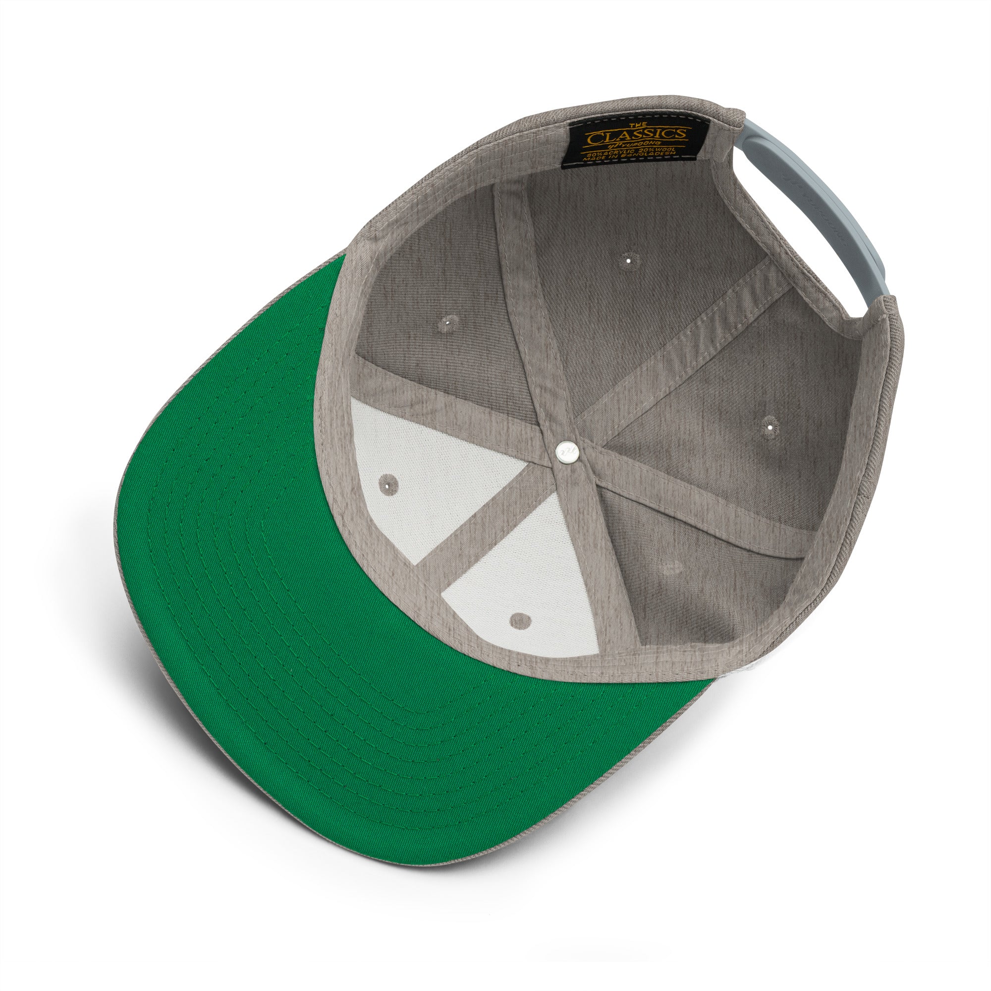 Snapback Hat - Embroidery Kitsune Logo - Heather Grey