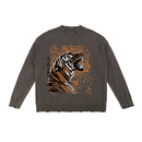 Oversized Washed Sweater - Tiger