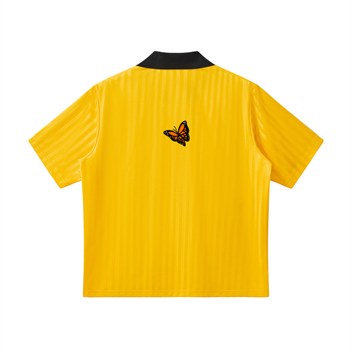 Basics,Casual,Preppy,Sporty,Street,urban,soccer,jersey,yellow,butterfly