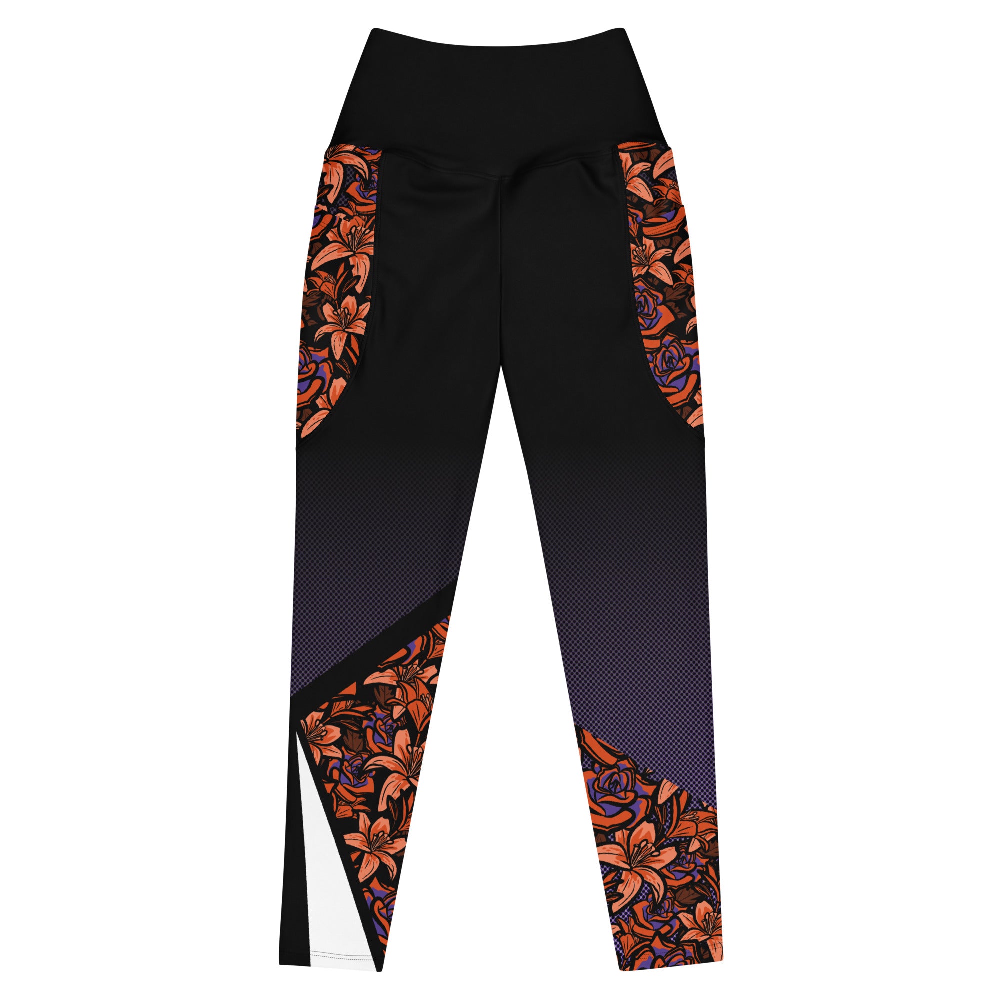 Leggings with pockets - Midnight Bloom Flex