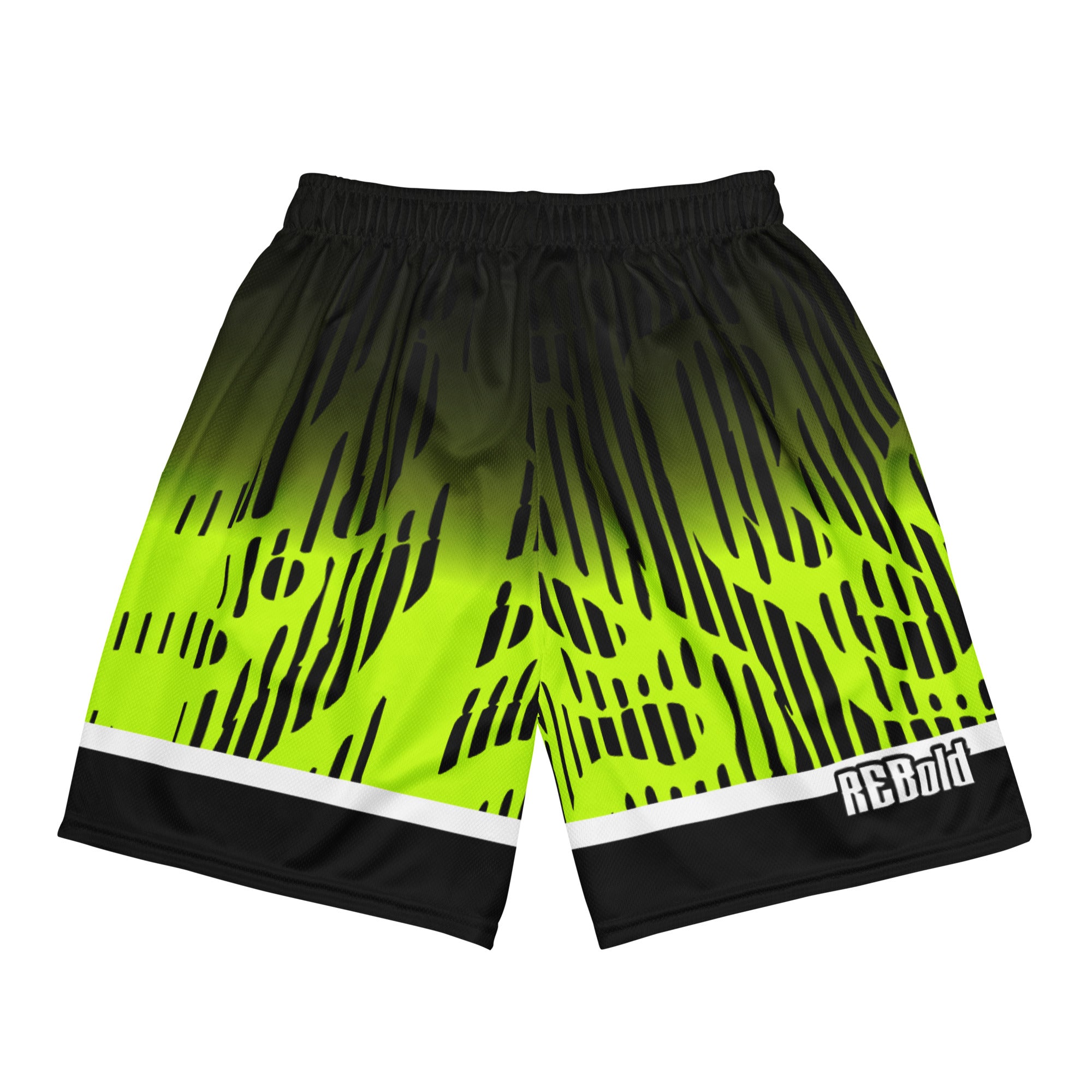 Mesh Shorts - Black & Lime