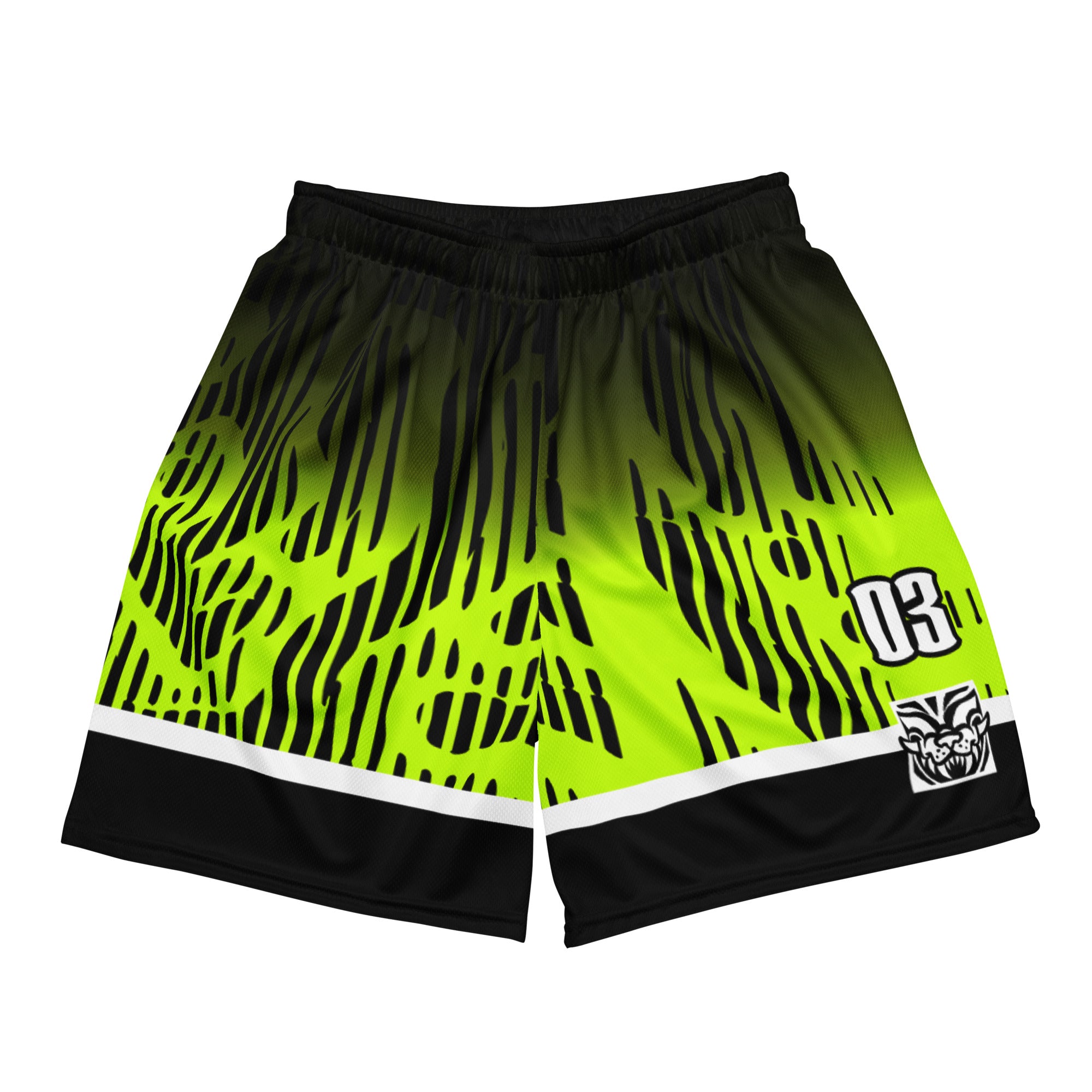 Mesh Shorts - Black & Lime