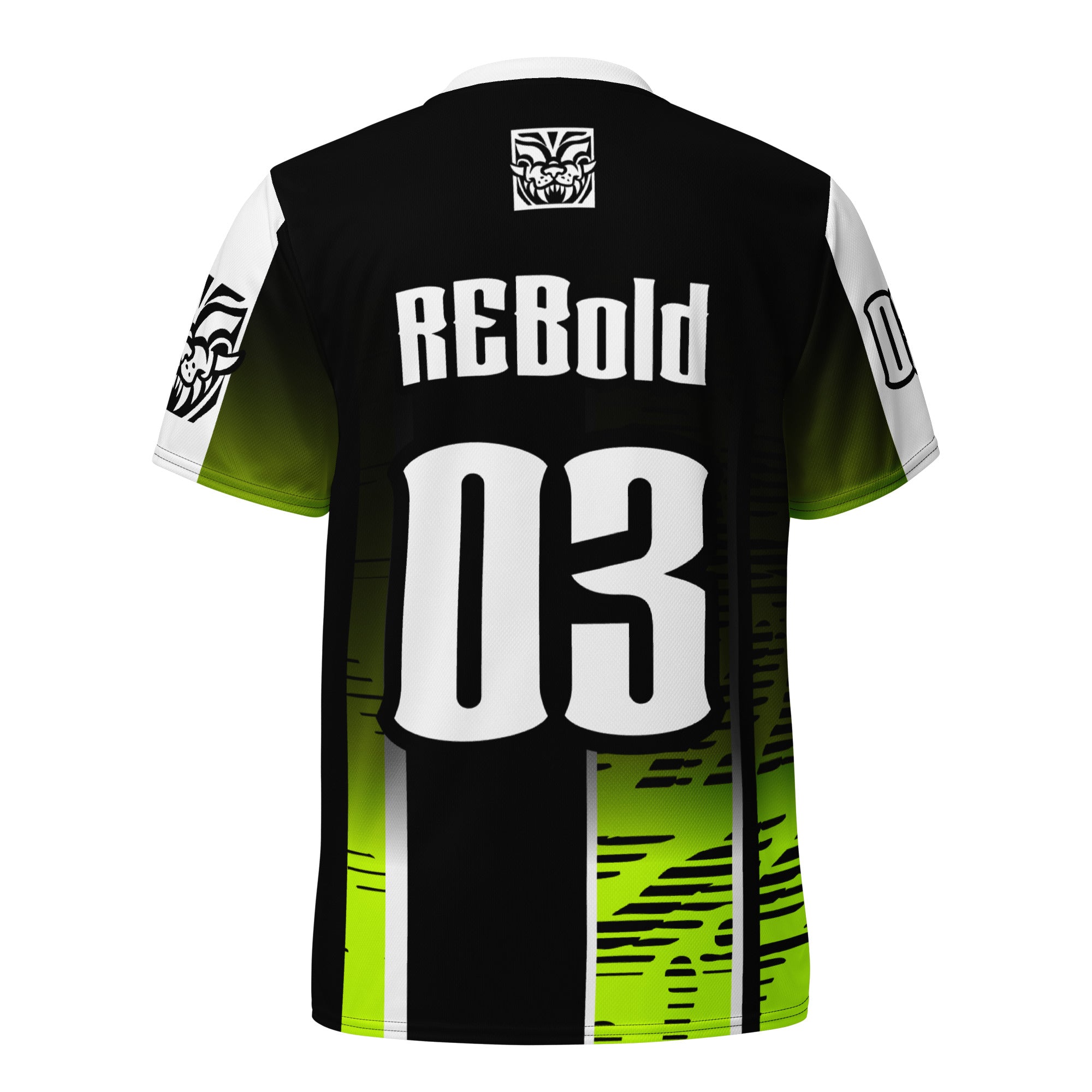 Recycled Sports Jersey - Black & Lime