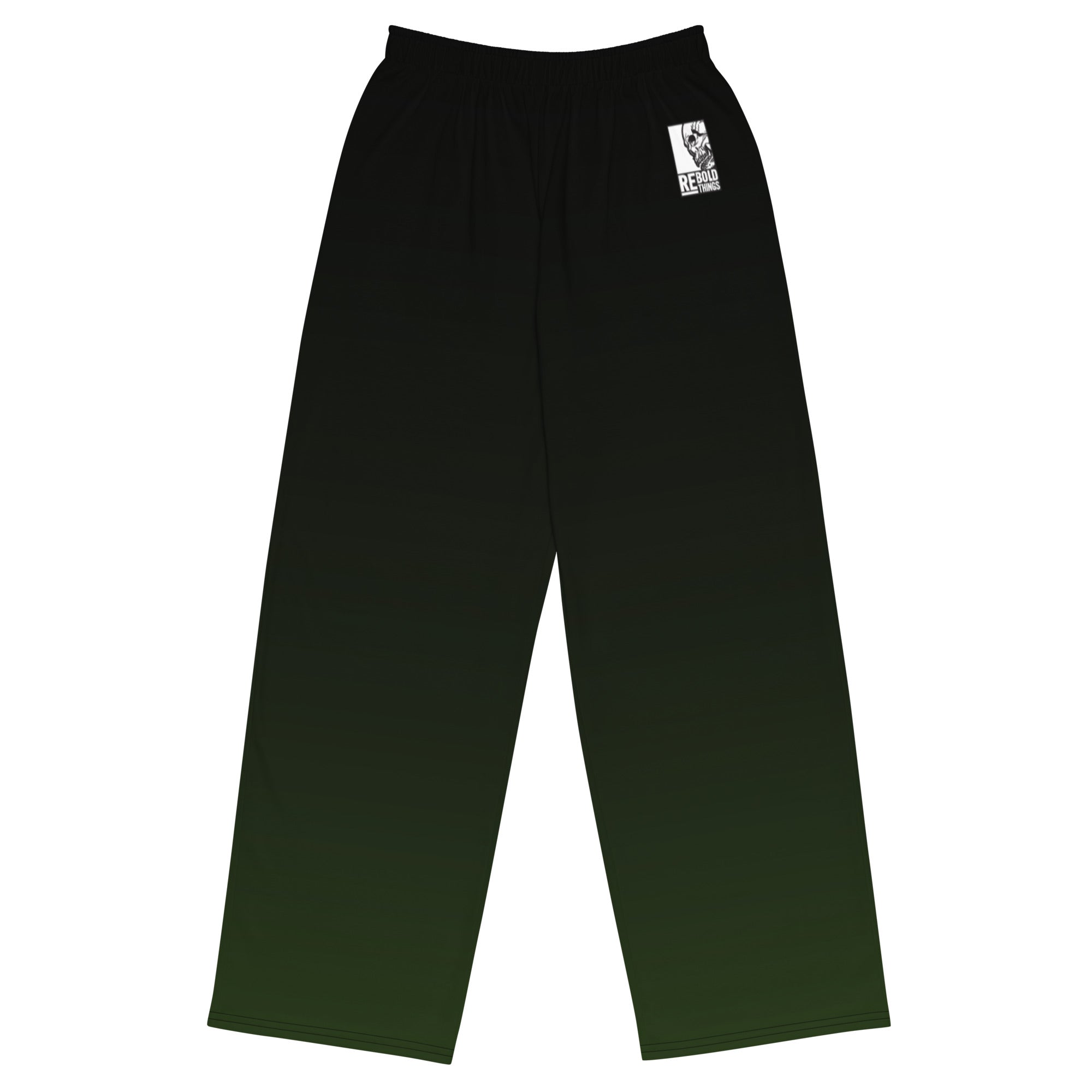 Wide-leg Pants - Black & Green