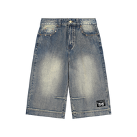 Vintage Wash Baggy Denim Shorts - Third Vision
