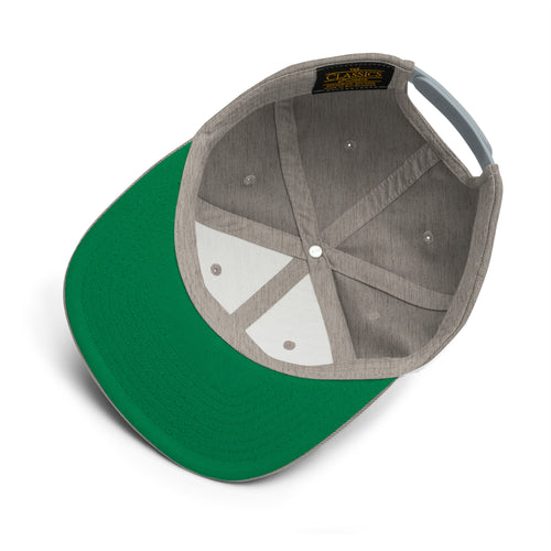 Snapback Hat - Embroidered Kitsune Logo – Heather Grey