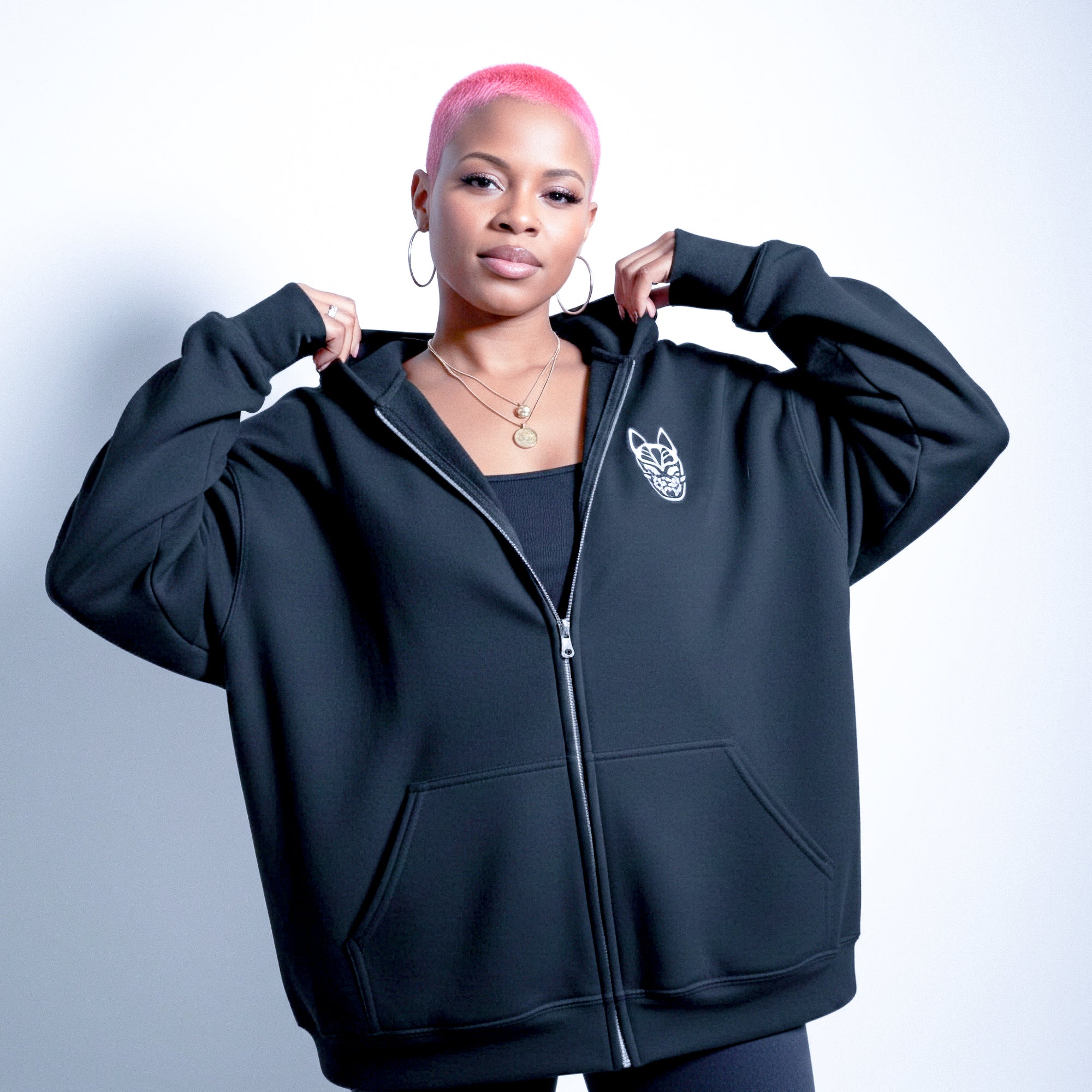 Heavy Blend Zip Hoodie - Embroidered Logo