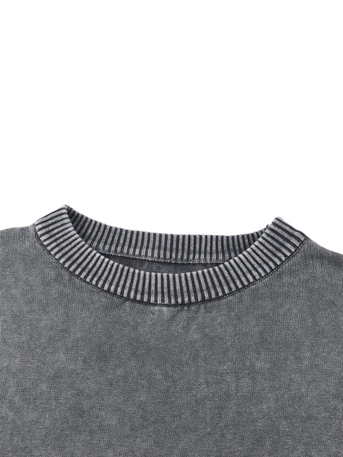Mineral Wash Oversized Sweater - Tiger