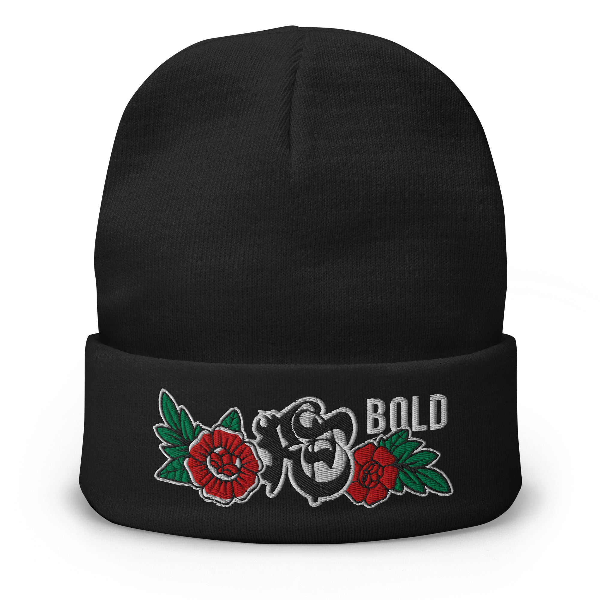 Knit Beanie - Embroidery Tattoo style