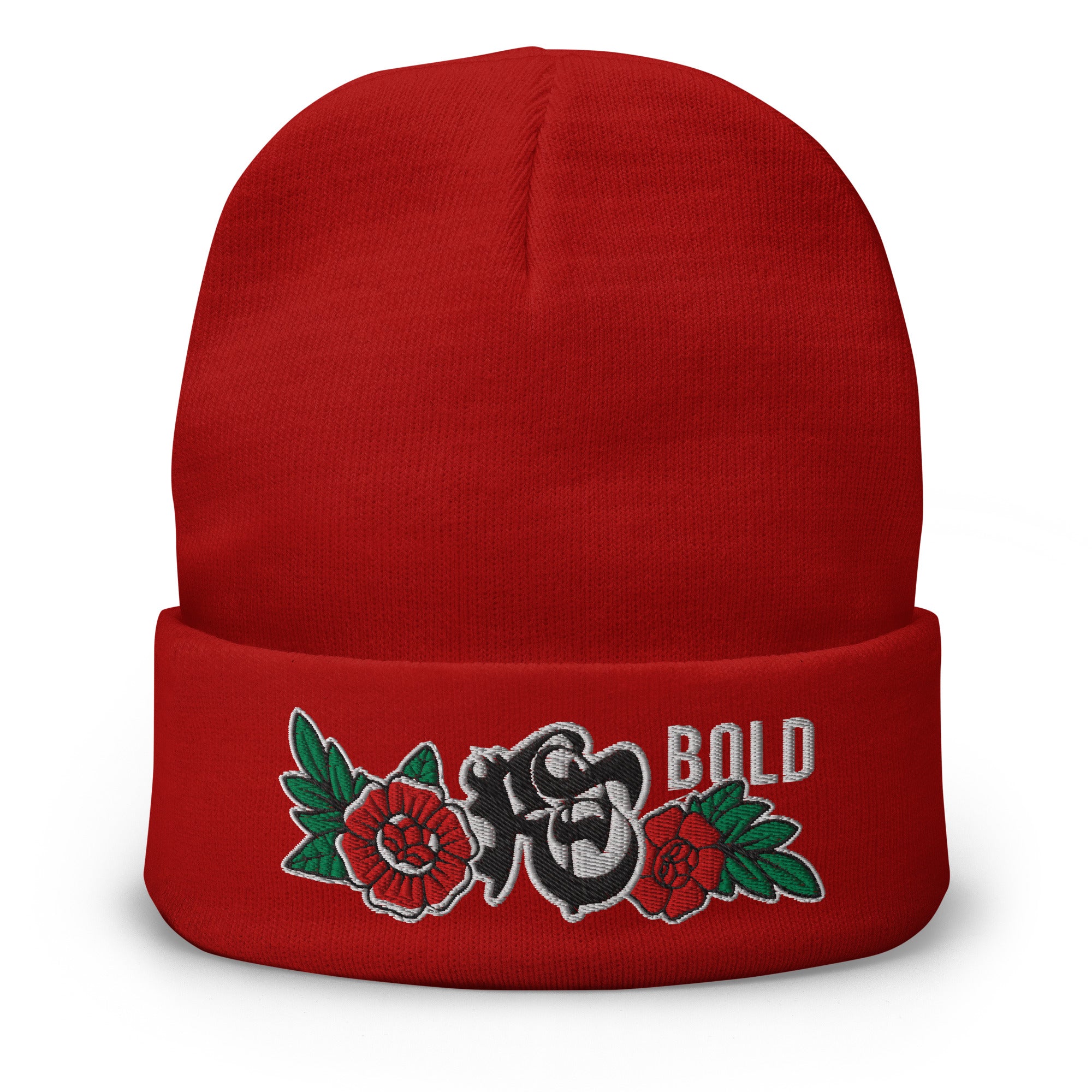 Knit Beanie - Embroidery Tattoo style