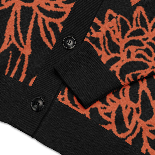 Knitted Cardigan - Tiger - Orange & Violet