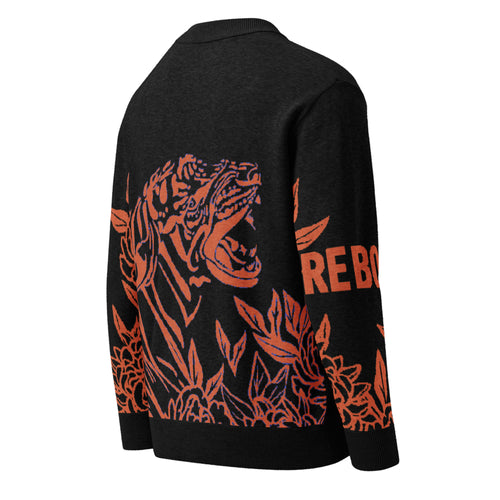 Knitted Cardigan - Tiger - Orange & Violet