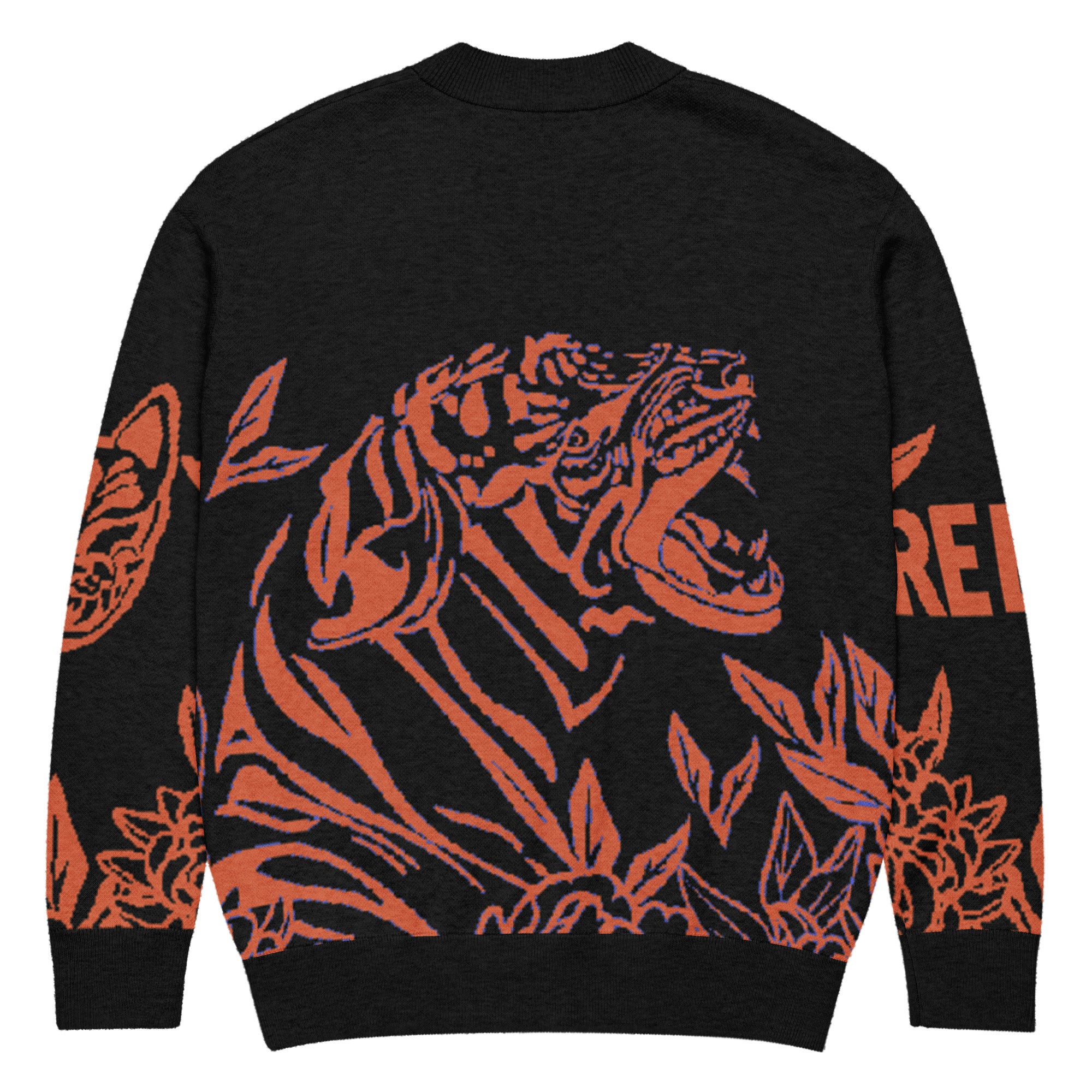 Knitted Cardigan - Tiger - Orange & Violet