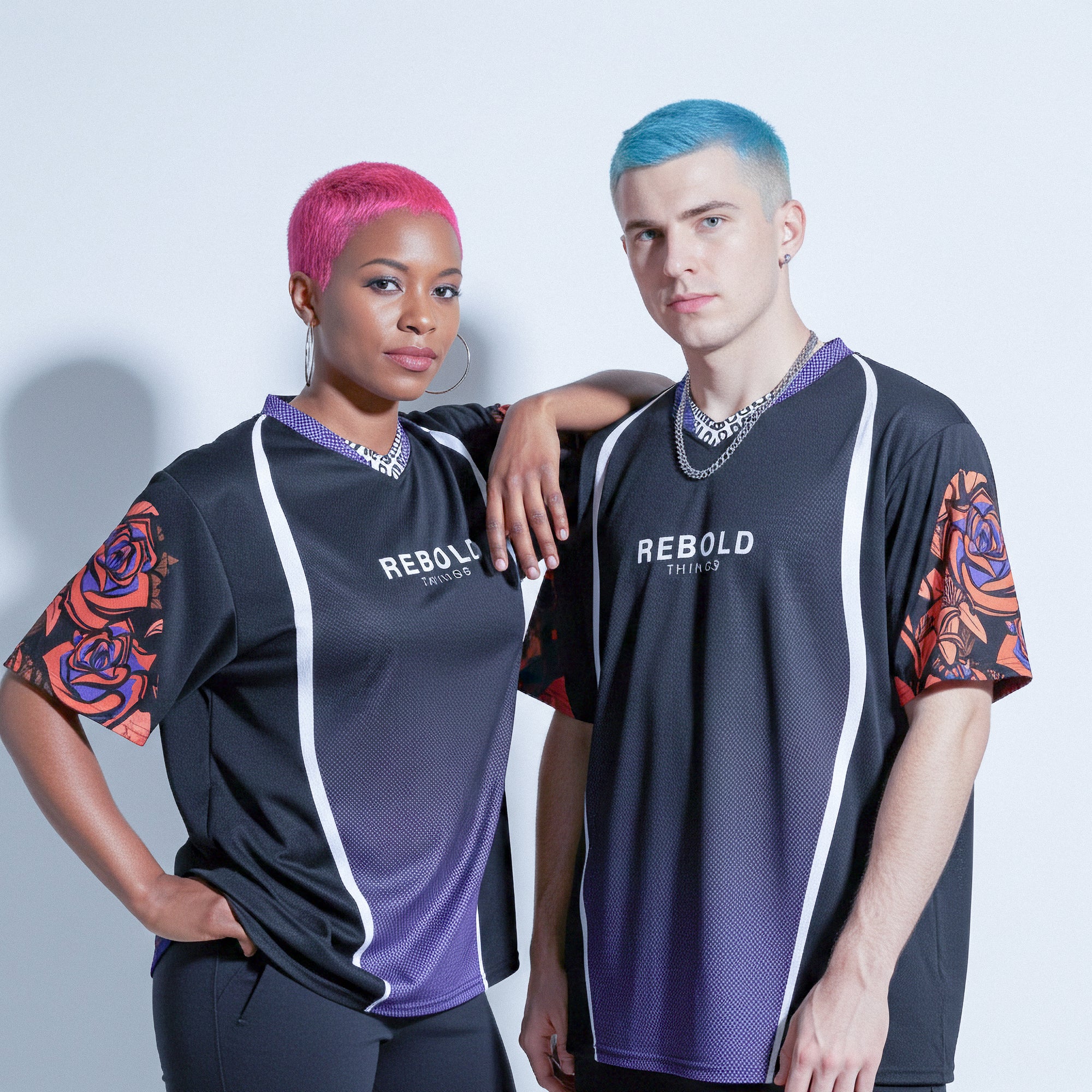 Recycled Sports Jersey - Midnight Bloom Flex