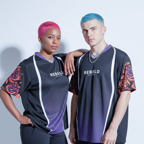 Recycled Sports Jersey - Midnight Bloom Flex