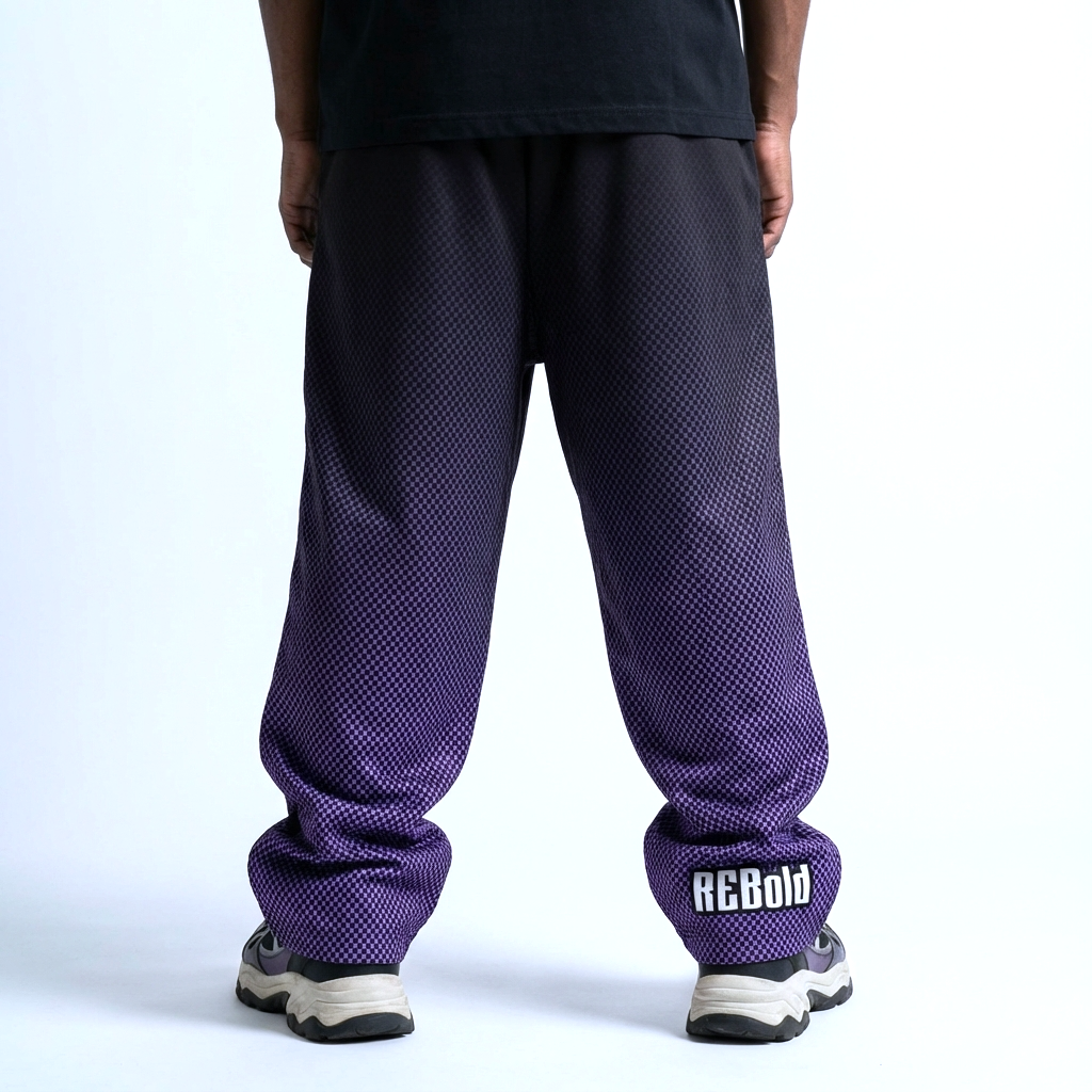 Wide-Leg Joggers - Midnight Bloom Flex